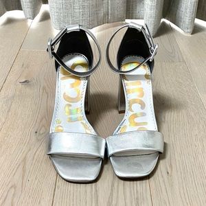 Circus by Sam Edelman Silver Strap Heels Size 6